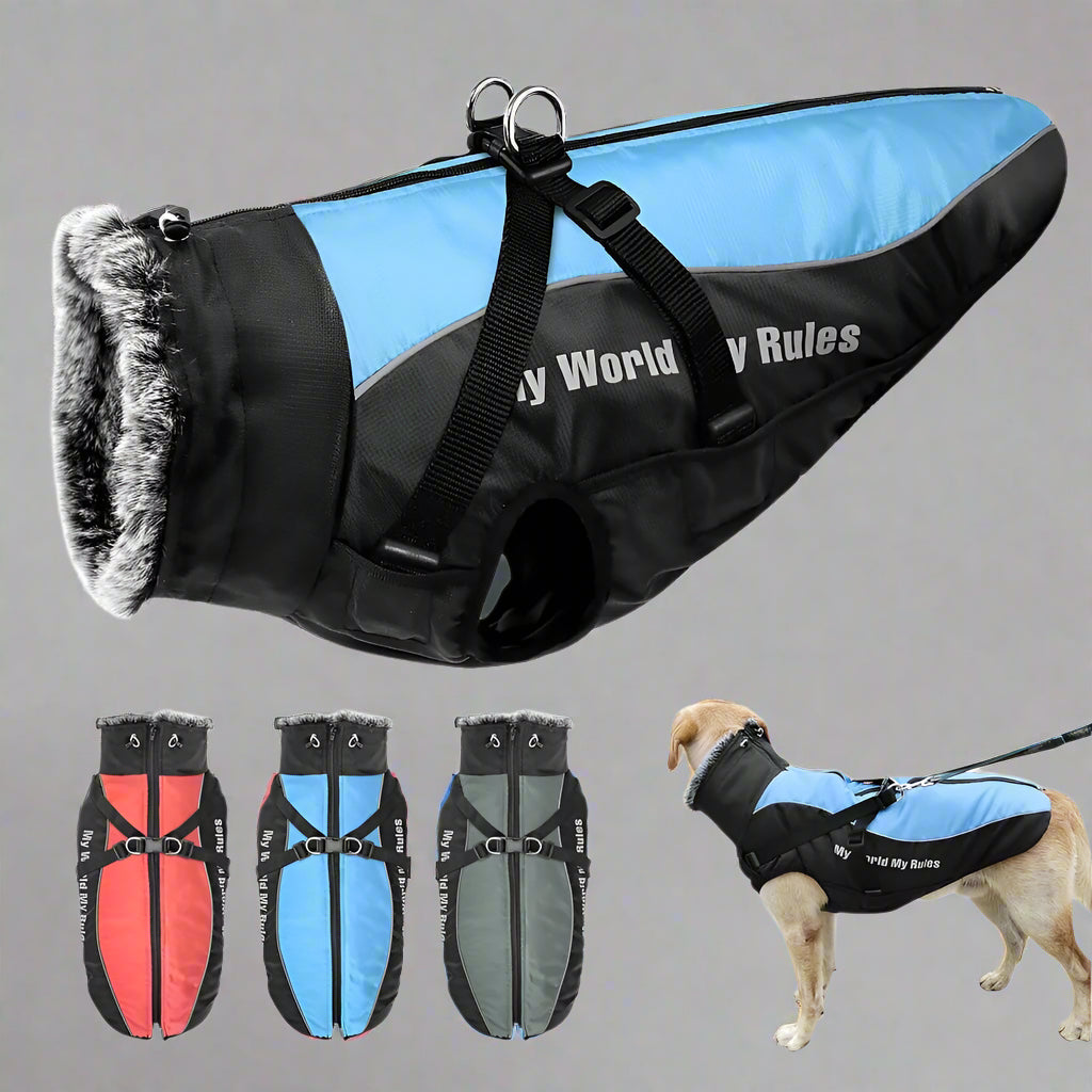 Waterproof Dog Coat with Harness